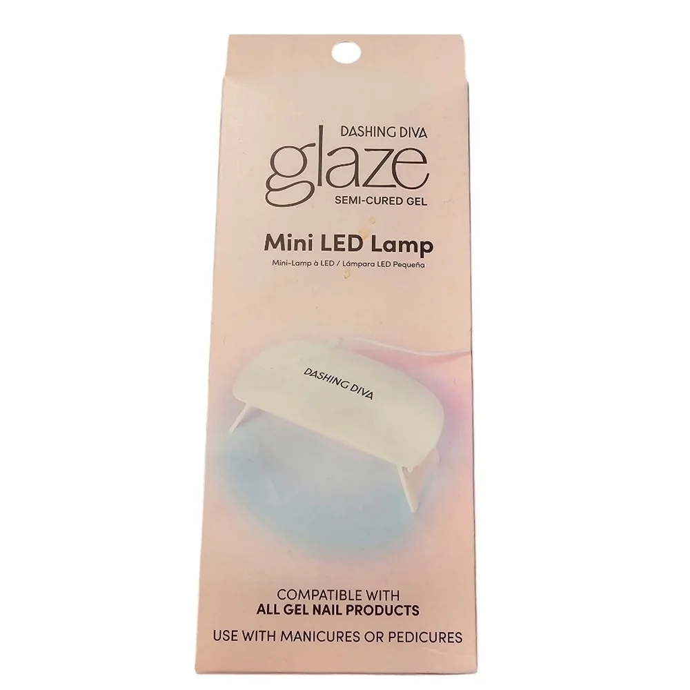 Dashing Diva Glaze Semi-Cured Gel & Mini LED Lamp•22 Nail Strips